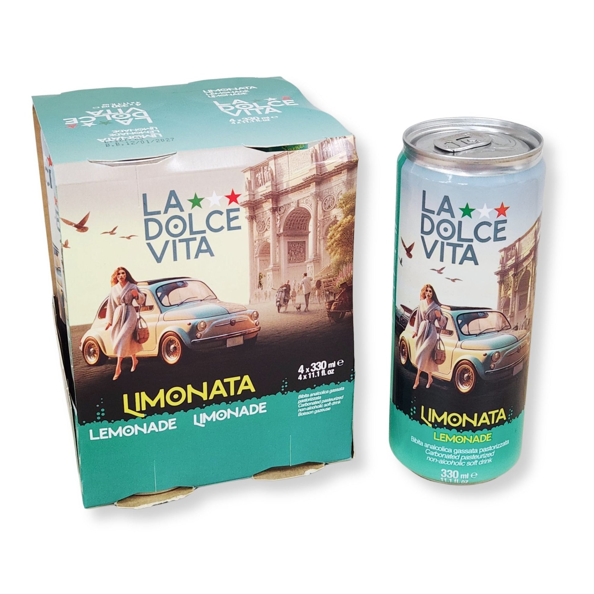 La Dolce Vita Limonata Soda – 11.1 fl oz (330ml) | 4 Pack