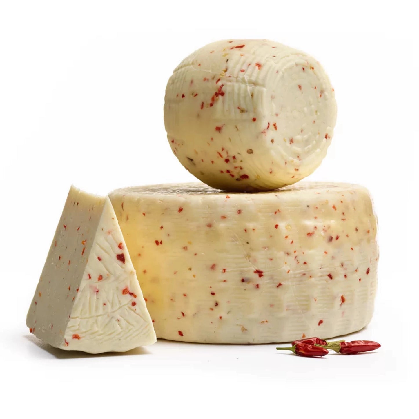 Monti Trentini Spicy Caciotta Piccante (Chili Pepper) - Approx. 8 oz Wedge