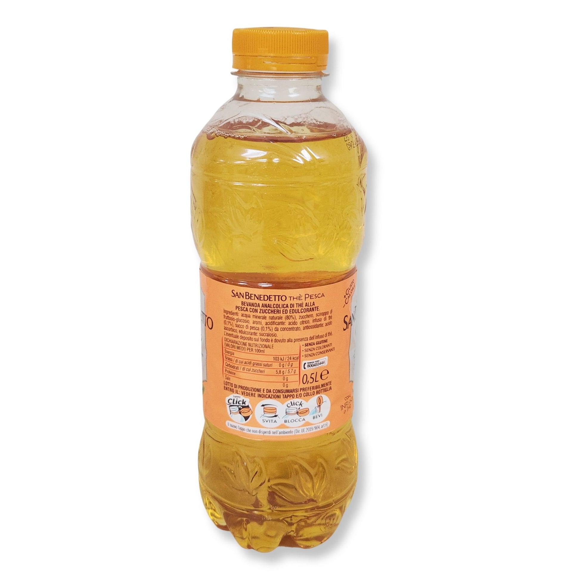 San Benedetto Peach Iced Tea – 16.9 fl oz (500ml)
