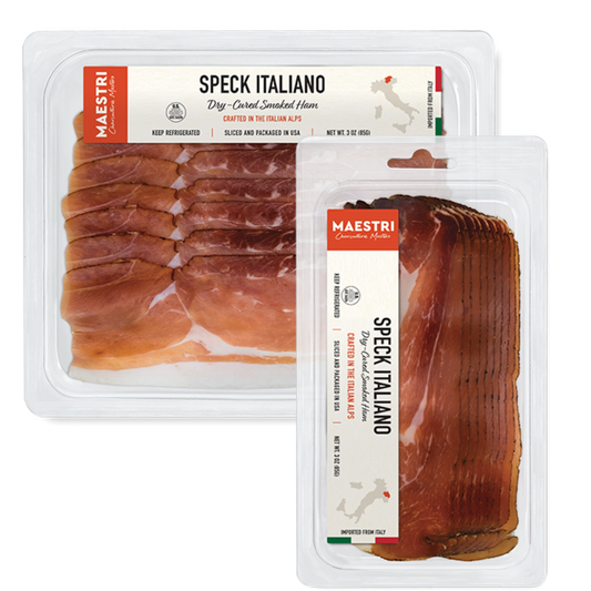 Maestri Italian Sliced Speck from Alto Adige - 3oz pack