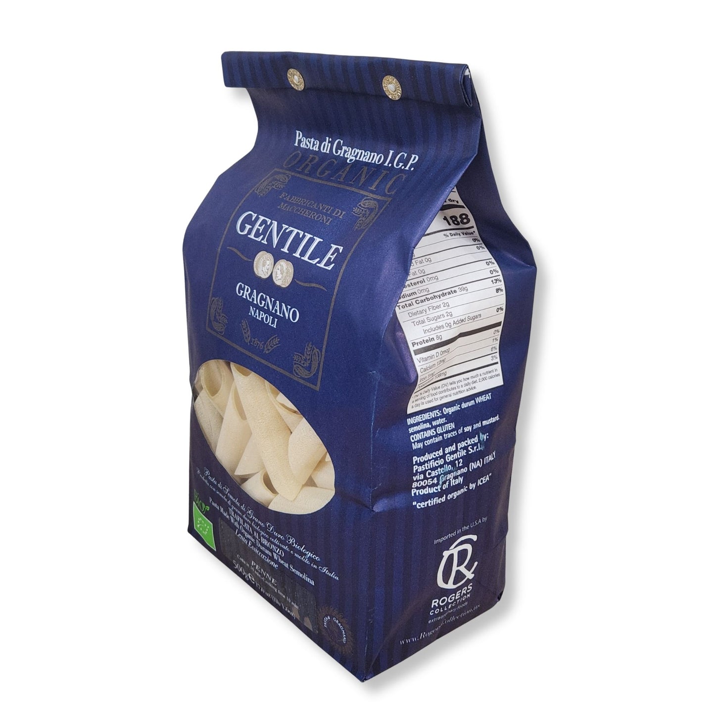Gentile Organic Penne Pasta di Gragnano I.G.P. – 17.6 oz (500g)