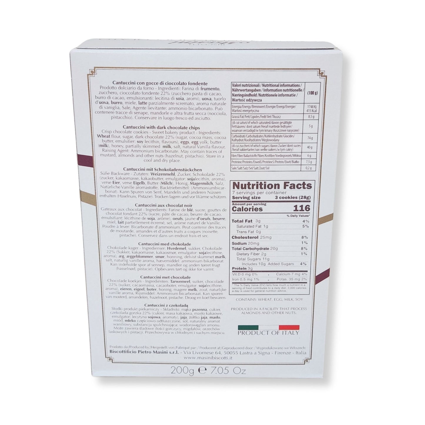 Masini Almond Cantuccini Toscani 250gr