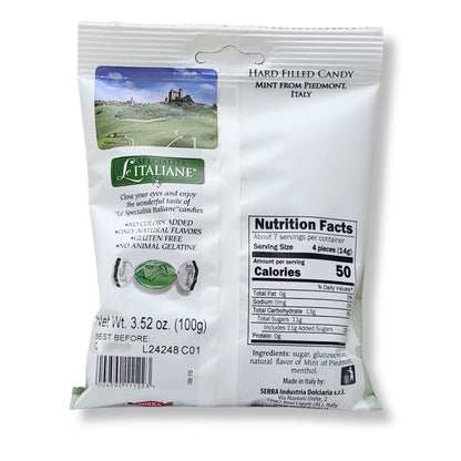 Serra Specialità Le Italiane Mint from Piedmont Filled Hard Candy – 3.52 oz (100g)