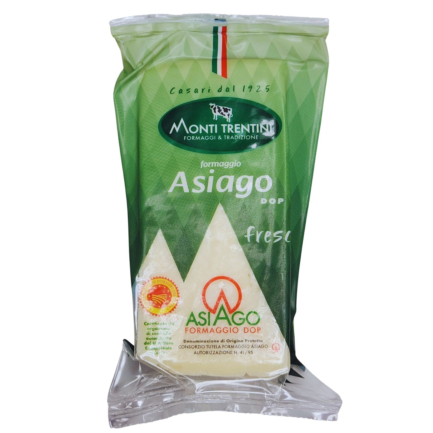 Italian Asiago Cheese Sampler - Monti Trentini Asiago Fresco DOP, Stagionato DOP & Vecchio DOP (3 × 7oz Wedges)