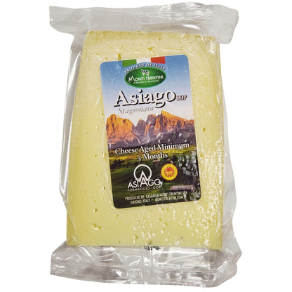 Italian Asiago Cheese Sampler - Monti Trentini Asiago Fresco DOP, Stagionato DOP & Vecchio DOP (3 × 7oz Wedges)