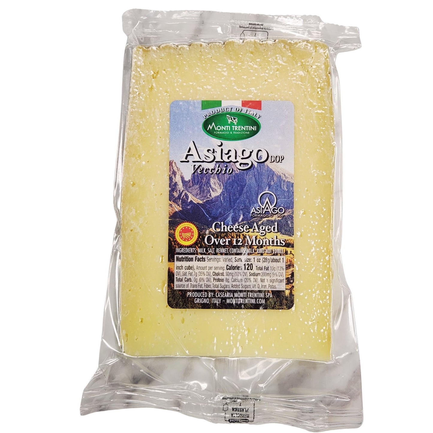 Italian Asiago Cheese Sampler - Monti Trentini Asiago Fresco DOP, Stagionato DOP & Vecchio DOP (3 × 7oz Wedges)