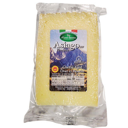 Italian Asiago Cheese Sampler - Monti Trentini Asiago Fresco DOP, Stagionato DOP & Vecchio DOP (3 × 7oz Wedges)