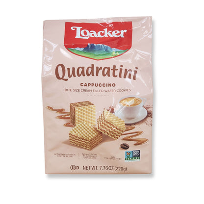 Loacker Quadratini Cappuccino Cube Wafers – 7.76 oz (220g)