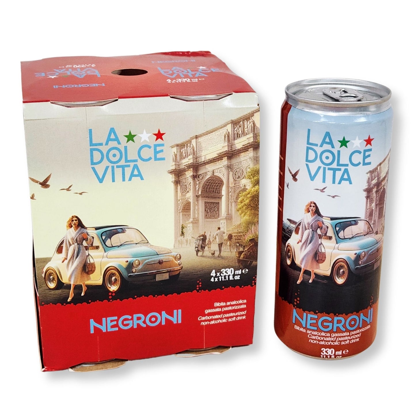 La Dolce Vita Negroni Soda – 11.1 fl oz (330ml) | 4 Pack