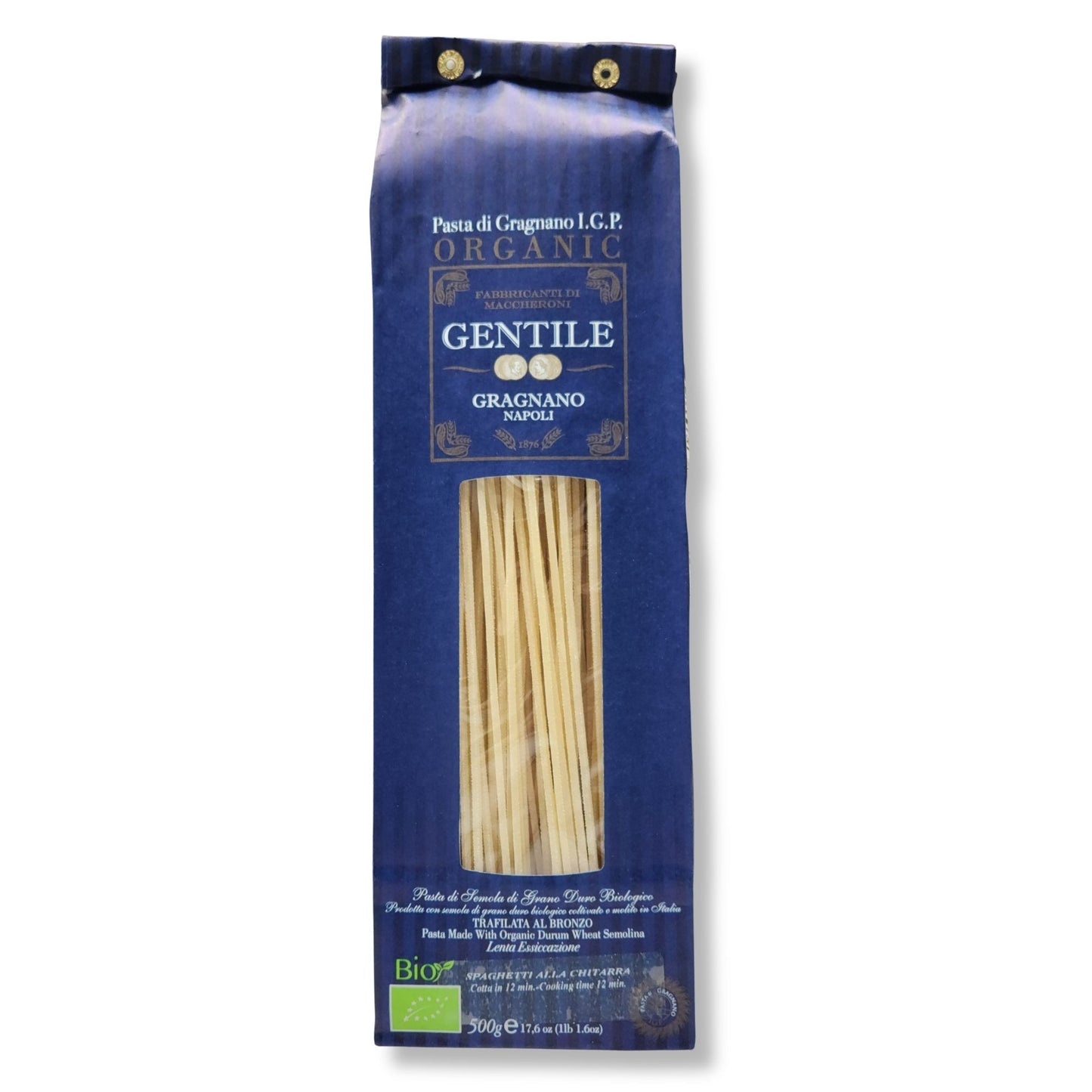 Gentile Organic Spaghetti alla Chitarra Pasta di Gragnano I.G.P. – 17.6 oz (500g)