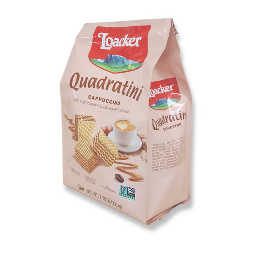 Loacker Quadratini Cappuccino Cube Wafers – 7.76 oz (220g)