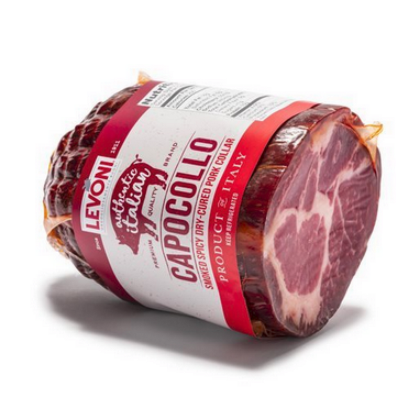 Levoni Capocollo Smoked & Spicy Dry-Cured Pork Collar - Whole Italian Salumi, Approx. 2lb